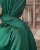 Teal Muse | Premium Crinkle Silk