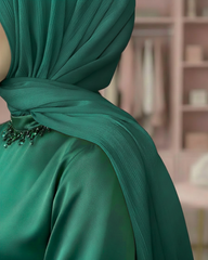 Teal Muse | Premium Crinkle Silk