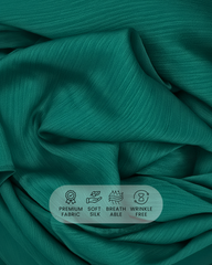 Teal Muse | Premium Crinkle Silk