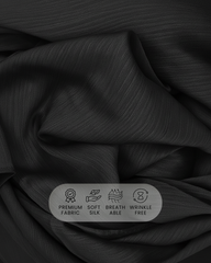Eclipse Black | Premium Crinkle Silk
