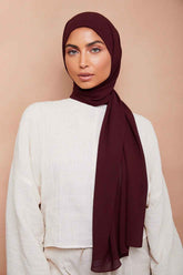 Deep Burgundy – Pure Draped Chiffon