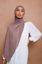 Earth Gray – Pure Draped Chiffon