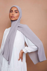 Light Grey – Pure Draped Chiffon