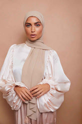 Light Taupe – Pure Draped Chiffon