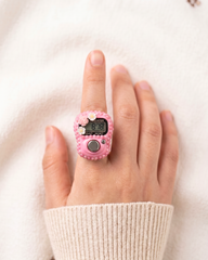 Digital Tasbih Counter Ring – Floral Edition