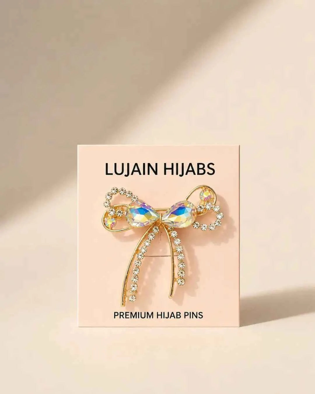 Rhinestone Bow Hijab Pin
