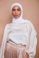 White– Pure Draped Chiffon