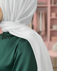 Snow White | Premium Crinkle Silk