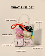 2 Hijabs Gift Bag | Elegant Hijab Duo with Accessories