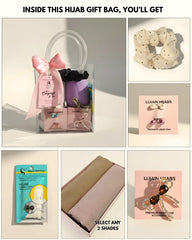 2 Hijabs Gift Bag | Elegant Hijab Duo with Accessories