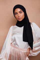 Black – Pure Draped Chiffon