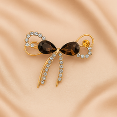 Rhinestone Bow Hijab Pin