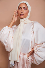 Cream – Pure Draped Chiffon