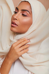 Cream – Pure Draped Chiffon