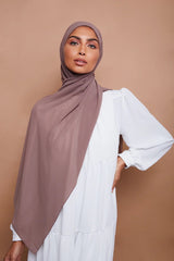 Earth Gray – Pure Draped Chiffon