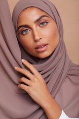 Earth Gray – Pure Draped Chiffon