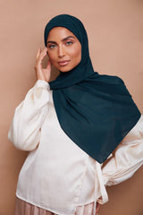 Forest Green – Pure Draped Chiffon