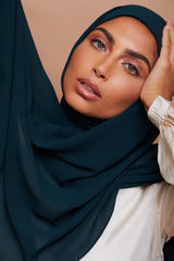 Forest Green – Pure Draped Chiffon