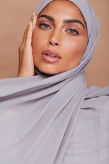 Light Gray  – Pure Draped Chiffon