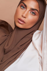 Mocha Brown – Pure Draped Chiffon