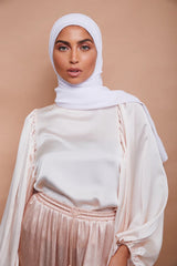 White– Pure Draped Chiffon