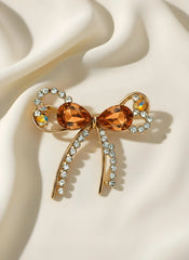 Rhinestone Bow Hijab Pin