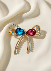 Rhinestone Bow Hijab Pin
