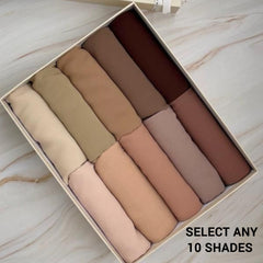 Buy 9 get 1 free Chiffon Hijab - Free Delivery
