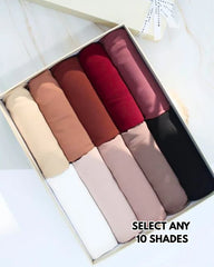 Buy 9 get 1 free Chiffon Hijab - Free Delivery